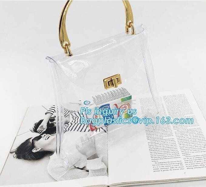 여성, 어깨 pvc 플라스틱 명백한 pvc를 위한 패션 투명한 핸드백 명백한 pvc 어깨에 메는 백 대용량 여성용 대형 손가방은 있습니다