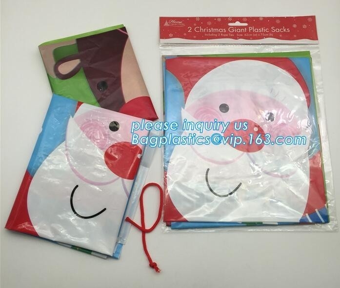 선물 자전거 봉지 값싼 댓가 크리스마스 장식 산타 봉지 백플라스틱스 양의 울음 소리를 위한 ＬＤＰＥ 플라스틱이 크리스마스 주택 거대기업 폴리 누