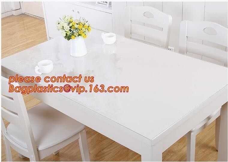 DIY 라운드 PVC 상덮개 보호기 책상 매트 테이블 직포 Pvc 투명한, 스탬핑 테이블 직포 격자 무늬 PVC 상덮개