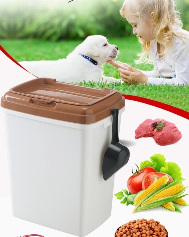 40L 15kgs 17lbs 고급 품질은 개 고양이를 위한 주문 제작된 애완동물사료 저장 용기 버킷 분배기 개 식품 캔 상자를 저장했습니다