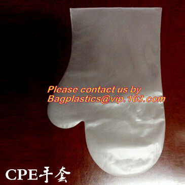 엠보싱되, 고급적 캐스트 폴리에틸렌 (CPE), 자유로운 파우더, 중간이, 명백한 식품 Prep 글러브, 안전 보호 폴리 글러브