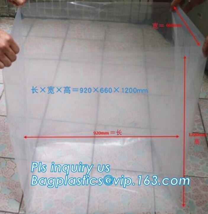 명부 위의 일회용 PE 플라스틱제 팰릿 커버 봉투, 유로 팔레트 80x120x250 센티미터 동안 방수 팔레트 커버 플라스틱 PE, BAGEAS