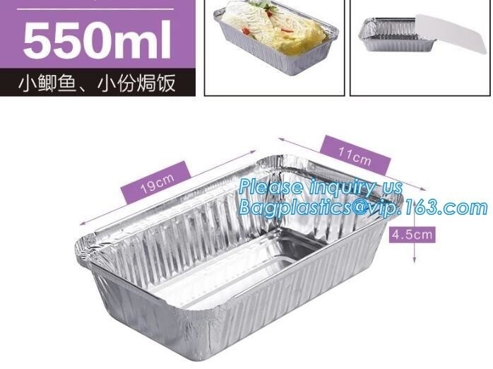 음식 마이크로파 가열, 백리스 백플라스틱스 패키지를 위한 버릴 수 있는 스퀘어 알루미늄 호일 빵집 컵케이크 용기 / 사발 /Cup