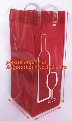 plain wine handle,  pvc tote bag, clear pvc transparent cosmetic bag with snap button, Personalized organza bag gift