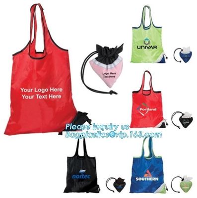 factory custom reusable 190t folding ball shaped foldable grocery nylon polyester shopping bag polyester bag promotion c